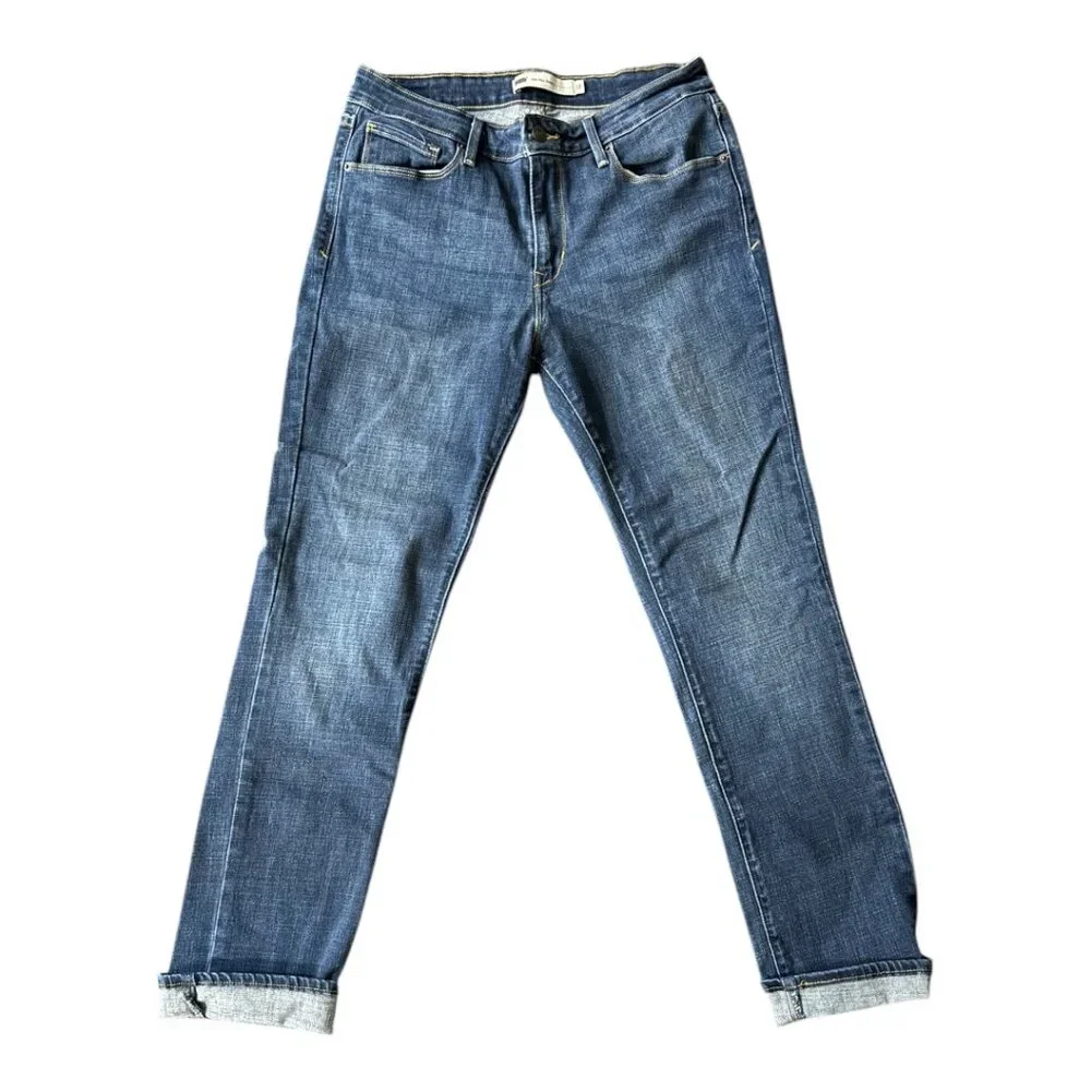 Womens Levi Mid Rise Skinny Jeans (12) - Picture 2 of 4